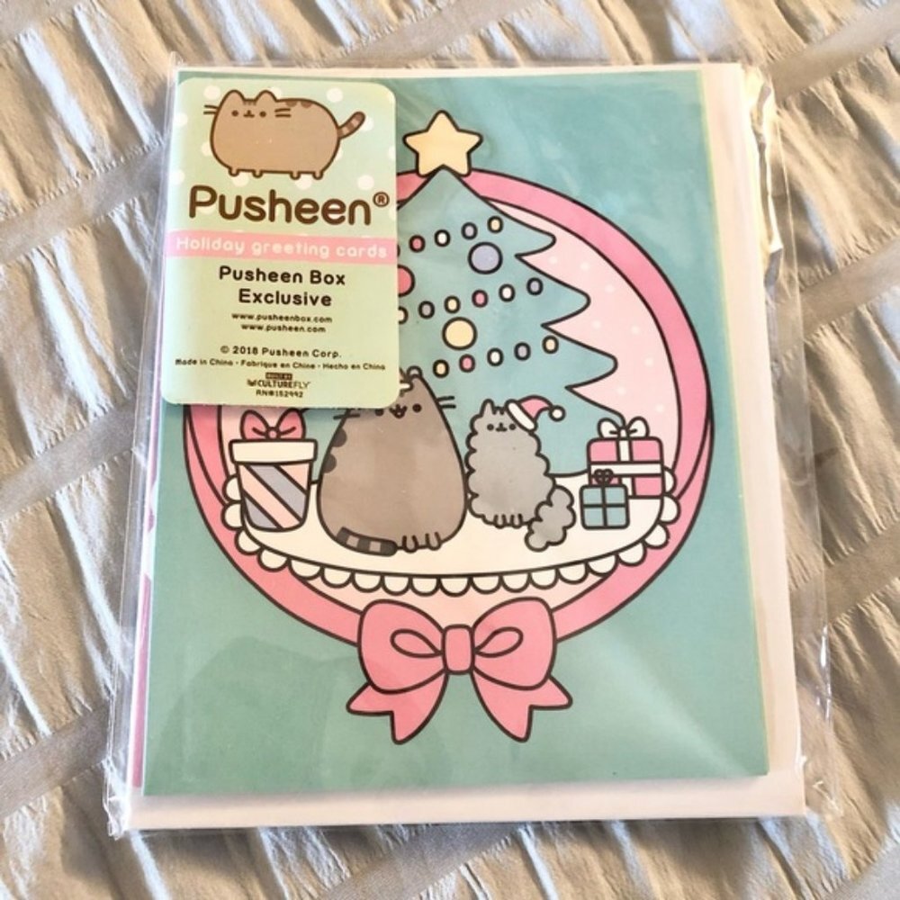 Pusheen 2018 Subscription Box Exclusive Two Christmas Cards New in Package